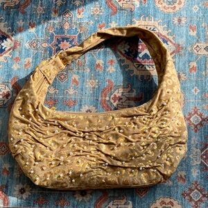 Elegant Gold Embellished Women's Bag